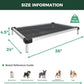 FXW TitanNest Chew-Proof Elevated Dog Bed, Raised Cot for Indoor/Outdoor/Camping Use, Durable & Waterproof Cooling Pet Bed for Small Dogs, 36.0" L x 24.0" W x 4.5" H, Black