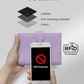 RFID Passport Holder Travel Wallet for Women, Leather Passport Cover Wallet with Card Holders SIM Slots,Zippered Coins Pocket and Cash Slot Slim Compact Travel Wallet (Taro Purple)