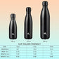 Insulated Water Bottles,25 oz Double Wall Stainless Steel Vacumm Metal Flask for Sports Travel,Midnight Black