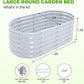 Land Guard 18“ Tall 4×2ft Galvanized Raised Garden Bed Kit, Galvanized Planter Garden Boxes Outdoor, Oval Large Metal Raised Garden Bed for Vegetables……… (Modern Gray, 4×2×1.5ft)