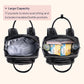 BabbleRoo Leather Diaper Bag Backpack - Baby Essentials Travel Baby Bag, Multi function, with Changing Pad, Stroller Straps & Pacifier Case – Unisex, Black