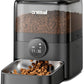 oneisall Automatic Cat Feeder for Large Kibble and Snacks, 12 Cups/3L Timed Pet Feeder for Cats Indoor, Programmable Dry Food Dispenser (Black)