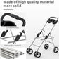 Pet Stroller with 4 Wheels for Small/Medium Pets,Travel Foldable Detachable Carrier for Dog Cat Cage Jogger Stroller, Rear Wheel Breaks, Storage Basket, Visible Mesh Weather Cover (Black)