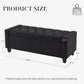 Ottoman with Storage, 48.8" Fabric Storage Ottoman Bench with Hinge, Bedroom Bench, Upholstered Benches with Seating for Living Room, Entryway (Dark Grey)