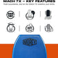 Morey Mach 7X 41.5-42.5" Bodyboard - Choose Size and Color (Blue/Red, 41.5")