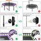 ONETWOFIT 48" Silent Mini Trampoline with Adjustable Handle Bar Fitness Trampoline Bungee Rebounder Jumping Cardio Trainer Workout for Adults