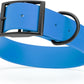 Dogline Biothane Waterproof Dog Collar Strong Coated Nylon Webbing with Black Hardware Odor- Proof for Easy Care Easy to Clean High Performance Fits Small Medium or Large Dogs, Cerulean Blue