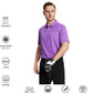 Men's Golf Polo Shirts Short Sleeve Striped Performance Moisture Wicking Dry Fit Golf Shirts for Men