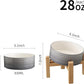 Elevated/Raised 15°Tilted Anti Slip Ceramic Dog Bowls,Slanted Bulldog Pet Food Water Feeding Dish Stand for Cats and Dogs (3.6 Cups/28 OZ) Grey White