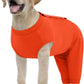 Kuoser Dog Recovery Suit for Rear Legs, Dog Surgical Suit with Pants Cover to Prevent Licking Wounds, Dog Onesie for Surgery Female Spay Male Neuter, Anti Licking Dog Recovery Leg Sleeve, Orange M