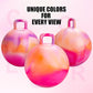 INPODAK Hopper Ball, 22 Inch Bouncy Ball with Handle for Kids, Hippity Hop Jumping Bounce Hopping Toy for Boys Girls Ages 7-12 with Pump and Gift Box Great Gift for Birthday Holiday (Orange)