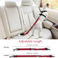 SlowTon Dog Seat Belt, Adjustable Dog Safety Belt Leash, 2 in 1 Latch Bar Attachment Dog Car Seatbelt with Elastic Nylon Bungee Buffer, Reflective Nylon Belt Tether Connect to Dog Harness (Red)