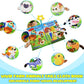 Musical Red Barn Farm Animal Toys with Tails Baby Book, Educational Preschool Farm Animals Finger Puppet for Toddlers 1-3, Montessori Learning Toys Christmas Birthday Gift for Boys Girls 12-18 Months