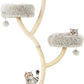 PETSITE 70" Tall Cat Tree, Cat Tower with Scratching Posts and Board, Multi-Level Cat Tower for Large Cats 20 lbs+ with 3 Cozy Perches and Dangling Balls, Modern Cat Tree for Indoor Cats Large Adult