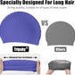 Tripsky Silicone Swim Cap,Comfortable Bathing Cap Ideal for Curly Short Medium Long Hair, Swimming Cap for Women and Men, Shower Caps Keep Hairstyle Unchanged…