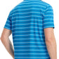 Rouen Mens Golf Shirt Moisture Wicking Dry Fit Performance Stripe Casual Collared Short Sleeve Golf Polo Shirts for Men