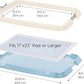 IRIS USA Pee Pad Holder - For Small Sized Dog and Puppy Pee Pads, Secured Latches, Non-Skid Feet, High Polish Finish for Easy Cleaning, Leak Protection, Fits 17"x23" Pad, Blue