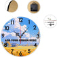 Generic Custom Wall Clock Personalized Picture Hanging Time Clocks Silent Non Ticking Round Decoration for Kitchen Creative, 12x12Inch