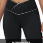 baleaf Women's V Crossover Flare Leggings with Pockets Yoga Pants High Waist Casual Workout Gym Bell Bottom Leggings