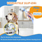 Slip-On Shower Hose Attachment with 6 Ft Hose - Faucet & Tub Faucet Adapter for Pet Bathing, Kitchen Sink, Portable Handheld Shower Head (Crystal Blue)
