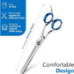 Laazar Pro Shears Thinning Pet Grooming Shear - 6.5 42 Teeth Scissors for dogs cats and pets