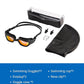Swim Goggles, Goggles Adult with Swimming Cap, Nose Clip & Ear Plugs, UV Protection Anti-Fog Lens and Case for Adult