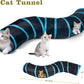 21-Piece Cat Toys Set, Interactive Tunnel, Balls, Mice, Feather Wands, Catnip Toys(Black Tunnel)