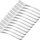 Crab Stainless Steel Forks,Small Appetizer Fork 3 Prong Tasting Escargot Forks Portable Cocktail Salad Fruit Forks for Kitchen Accessory Wedding Party,Set of 12, 4.8 Inches