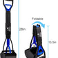 SZHLUX 28" Pooper Scooper, Foldable Dog Pooper Scooper with Unbreakable Material and Durable Spring for Grass and Gravel, Blue