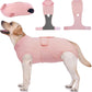 Kuoser Dog Surgery Suit Female Spay, Dog Recovery Suit Male Neuter, Puppy Clothes Onesie for Surgery Anti Licking Abdominal Wounds Pet Surgical Recovery Bodysuit Shirt, Substitute E-Collar & Cone