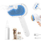 Pet Steam Brush for Dog & Cat - 3-in-1 Steam Grooming Brush for Shedding & Hair Removal - Self Cleaning Spray Comb with Mist for Long Haired Pets, Blue