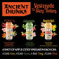 ANCIENT DRINKS Apple Cider Vinegar Beverage with Electrolytes, Vitamins, & Probiotics, Organic, Super-Hydrating Sports Drink - Mixed Pack (Posca, Switchel, Sekanjabin) - 16 fl oz (12 cans)
