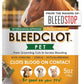 BleedClot Pet FirstAid Blood Clotting Powder | Stop Bleeding on All Animals Guaranteed | Minor Cuts to Arterial Bleeding | from Makers of BleedStop | Veterinarian + Household Use (1 Pouch, 5 oz)