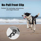 PoyPet No Pull Dog Harness, Reflective Comfortable Vest Harness with Front & Back 2 Leash Attachments and Easy Control Handle Adjustable Soft Padded Pet Vest for Small to Large Dogs (Gray,L)
