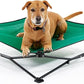 Coolaroo On-The-Go Elevated Dog Bed - Foldable Pop-Up Travel Dog Bed with Breathable, Moisture-Resistant Fabric, Carry Bag Included, Lightweight & Portable, Emerald Green, Large