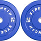 Premium Color-Coded Rubber Bumper Plates Set - 2 Inch Olympic Weight Plates for Home Gym Cross and Strength Training