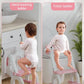 Potty Training Seat with Step Stool Ladder, Potty Training Toilet Seat with Soft Seat Splash Guard, Adjustable Height, 2 in 1 Potty Seats for Toddlers Kids Boys Girls