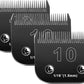 10 Blades Dog Grooming Blades Compatible with Andis/Oster A5/Wahl KM-10 Series Dog Clippers,Detachable Clipper Replacement Blade,Black,Size 10 Blade 1/16" (10#/3PCS)