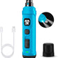 Casfuy Dog Nail Grinder with 2 LED Light - New Version 2-Speed Powerful Electric Pet Nail Trimmer Professional Quiet Painless Paws Grooming & Smoothing for Small Medium Large Dogs(Bright Blue)