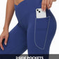 baleaf Women's V Crossover Flare Leggings with Pockets Yoga Pants High Waist Casual Workout Gym Bell Bottom Leggings
