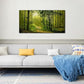 Green Morning Sunlight Forest Scenery Canvas Wall Art for Bedroom Home,Beautiful Silent Summer Woods Picture Print Artwork Painting Decor,Mordern Realism Rustic Wilderness Landscape,Inner Frame 24x48