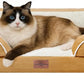 Comfort Expression Small Dog Beds Waterproof Cat Beds Orthopedic Foam Sofa Beds for Small Dogs Comfy Pet Bed with Washable Removable Cover & Non-Slip Bottom(XX-Small,Khaki)