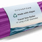 Oceanfoam Ripple Travel Foam Roller (11" x 3.35") Firm Mini Foam Roller for Physical Therapy, Deep Tissue Massage, Back Pain - High Density, Ergonomic Wave Textured - Yoga, Pilates, Exercise (Magenta)