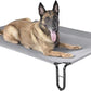 pettycare Elevated Outdoor Dog Bed - Raised Dog Bed for Large Dogs, Waterproof Dog Cot Bed Easy to Assemble, Cooling Elevated Dog Bed with Breathable Teslin Mesh, Durable, Non Slip, Up to 65 lbs,Grey