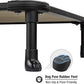Veehoo Chew Proof Elevated Dog Bed - Cooling Raised Pet Cot - Rustless Aluminum Frame and Durable Textilene Mesh, Unique Designed No-Slip Feet for Indoor or Outdoor Use, Beige Coffee, Medium