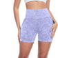 CHRLEISURE Women's 4 Packs Workout Gym Shorts, High Waisted Butt Lifting Scrunch Butt Seamless Booty Shorts
