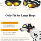 Dog Goggles Large Breed, UV Protection Dog Sunglasses with Sponge Pad and Adjustable Strap, Windproof Dustproof Anti-Fog Eye Protection Glasses for Outdoor Driving Riding, Black