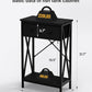Fish Tank Stand for 5-10 Gallon Fish Tank: Aquarium Stand with Power Outlet - Metal 10 Gallon Tank Stand with Cabinet Drawer Storage for Turtle Tank, Reptile Terrarium (Black, 220LBS Capacity)
