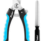Candure Dog Nail Clippers and Trimmer with Safety Guard to Avoid Over-Cutting Toe Nails Professional Grooming Pet Nail Clipper with Nail File for Small Medium-Large Breeds