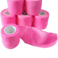 6 Pack 2" x 5 Yards Self Adhesive Bandage Wrap Breathable Cohesive Vet Wrap for Pets, Elastic Self-Adherent Tape for Sports, Wrist, Ankle (Pink)